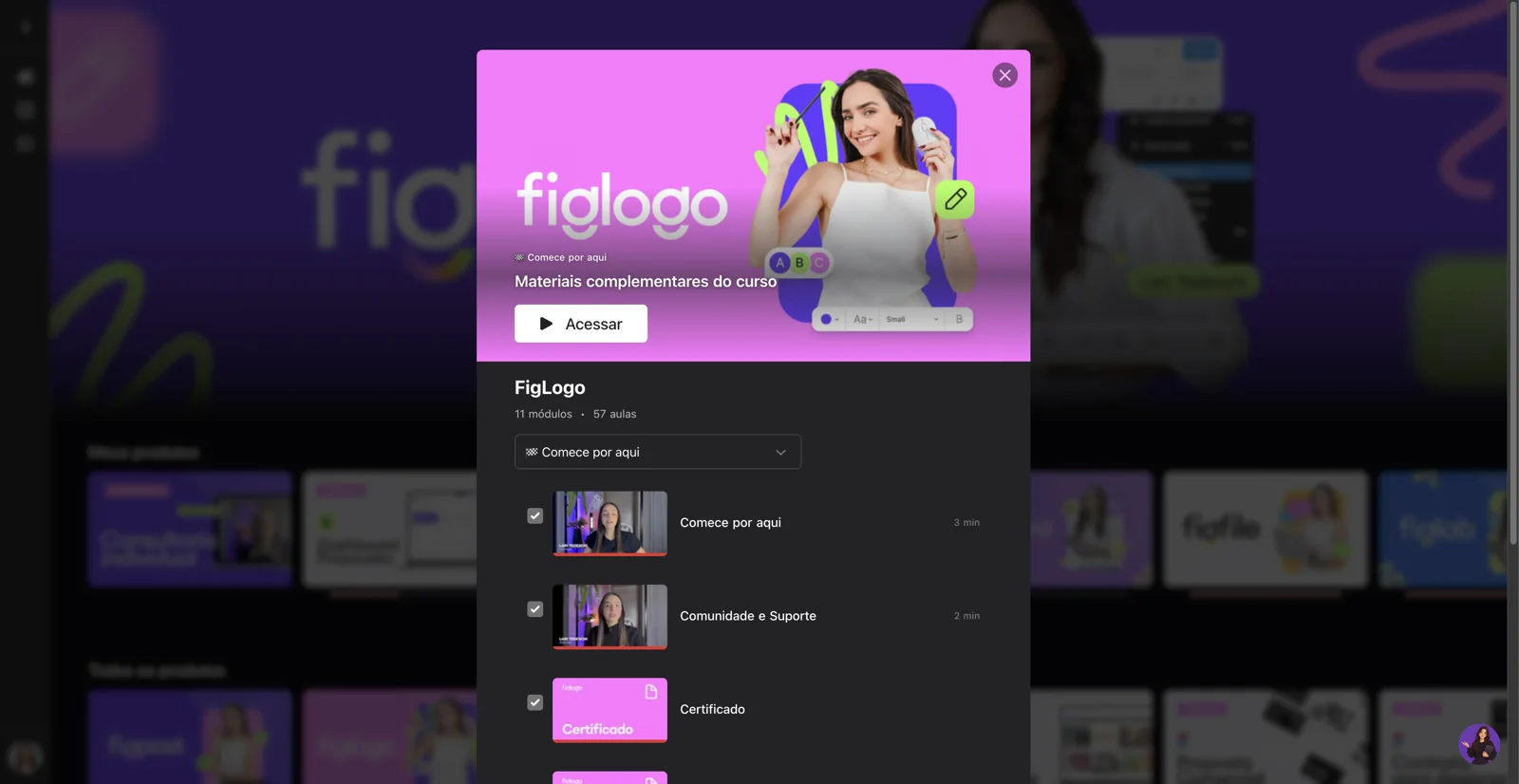 Área de membros do FigLogo
