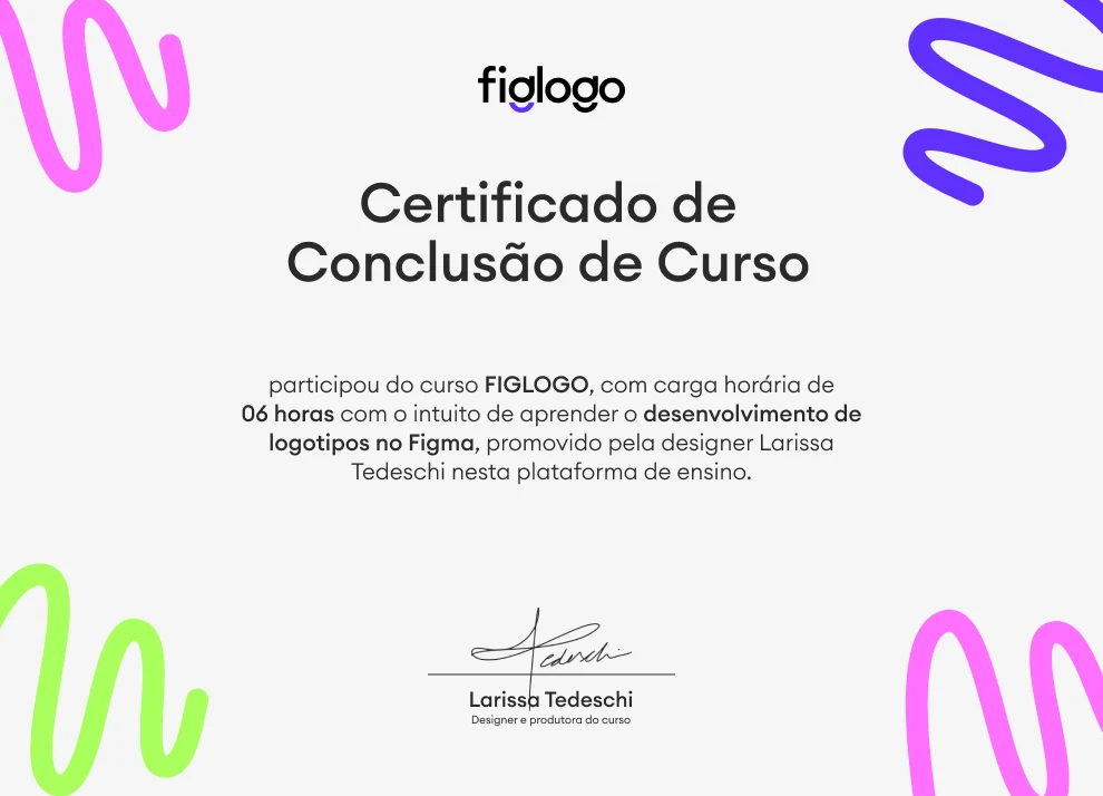 Certificado de conclusão do FigLogo