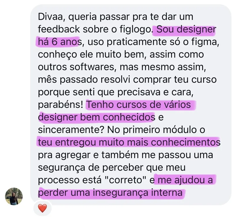 Depoimento de aluno do FigLogo