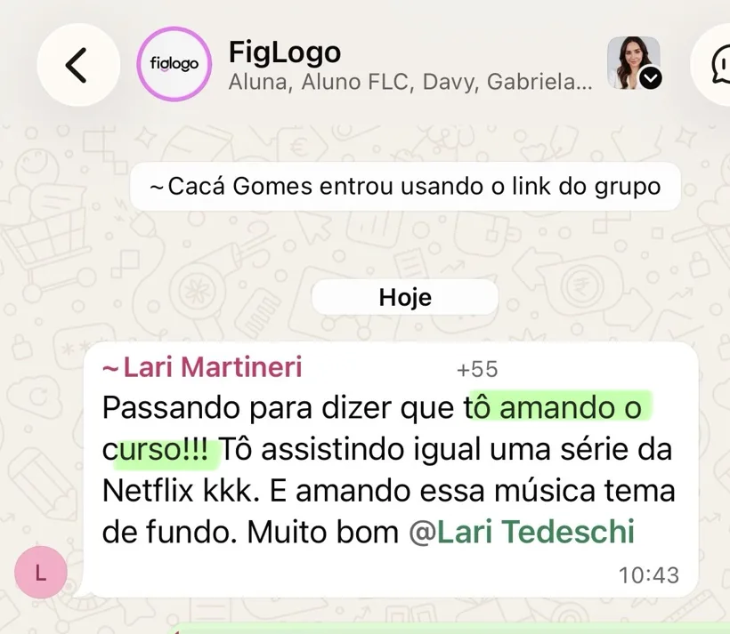 Depoimento de aluna do FigLogo