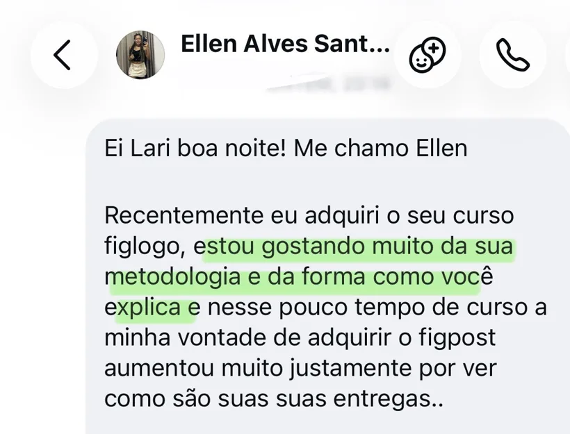 Depoimento de aluna do FigLogo